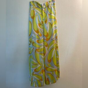 Zara Loose Full Length Printed Trousers Wide Length Pant